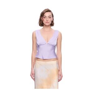 Y2K Nia Celia Top Women Large Purple NWT
